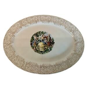 Empire China Co. 13.5 x‎ 9.5 Serving Platter | Royal Garden Scene